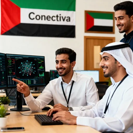 Team collaboration at Connectiva Kuwait office